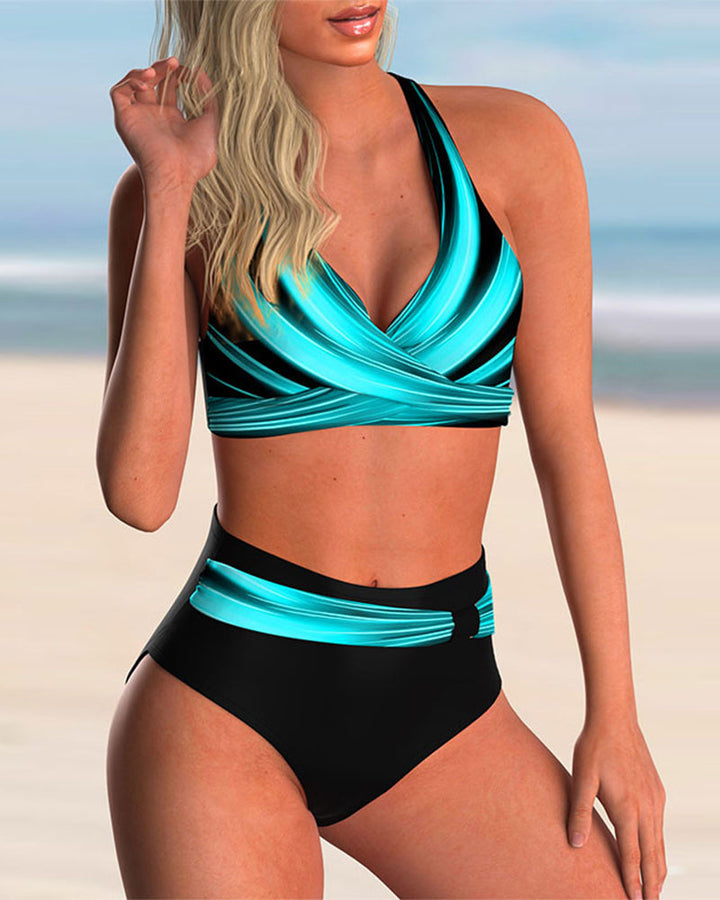 Liliana | Bikini estampado con escote cruzado