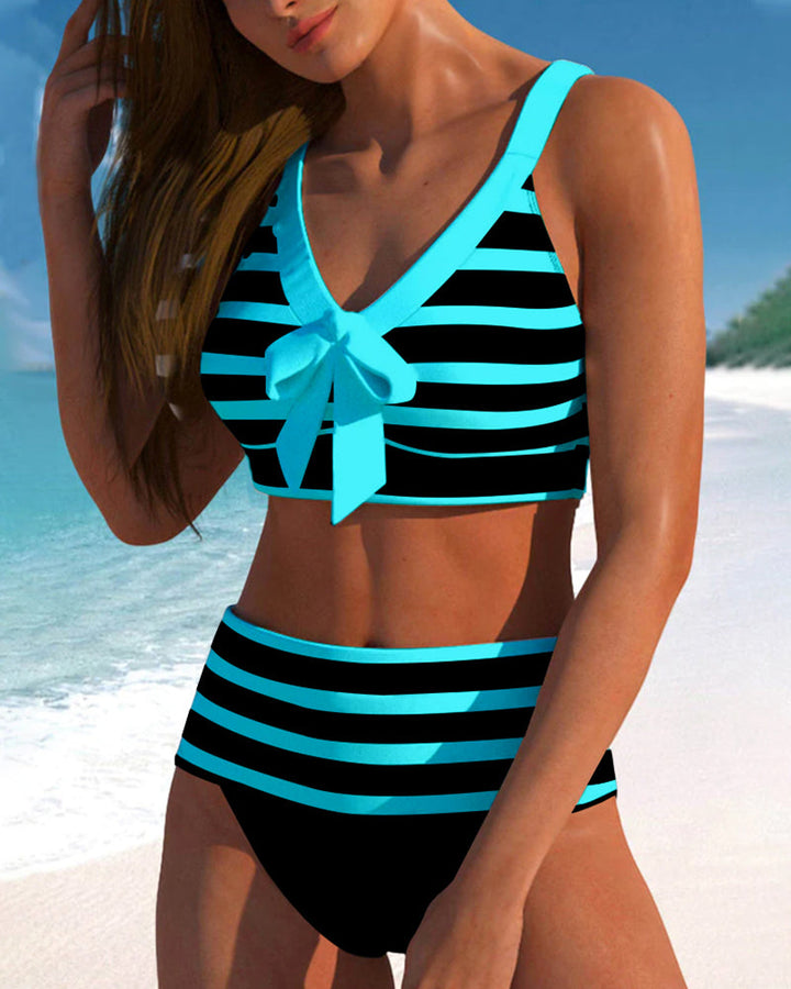 Valentina Marbella® | Bikini de cintura alta estilo marinero