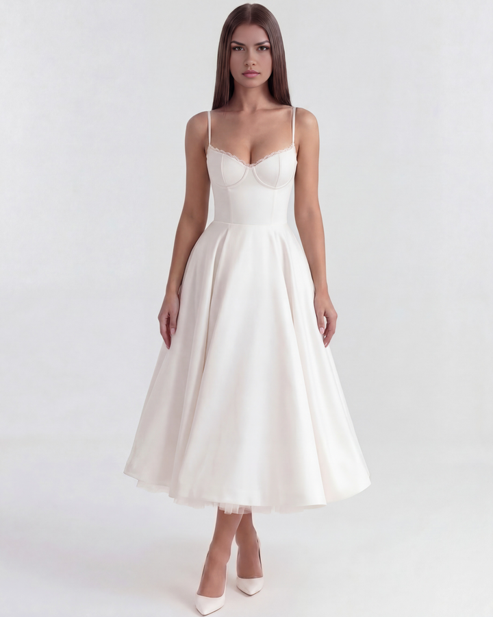 Selene™ | Vestido midi satinado de ensueño