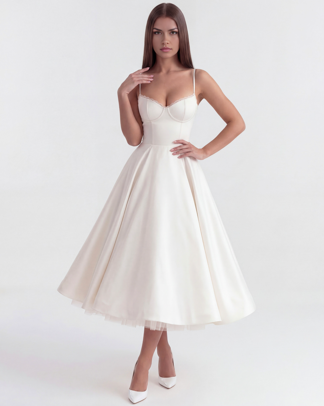 Selene™ | Vestido midi satinado de ensueño