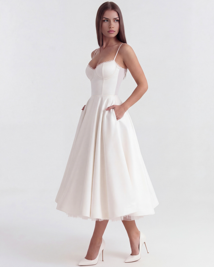 Selene™ | Vestido midi satinado de ensueño