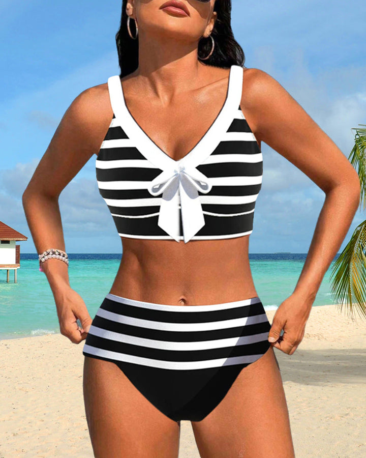 Valentina Marbella® | Bikini de cintura alta estilo marinero