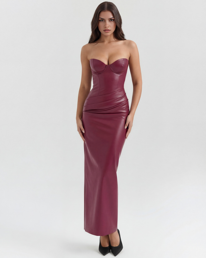 Vanessa™ | Vestido midi efecto piel elegante