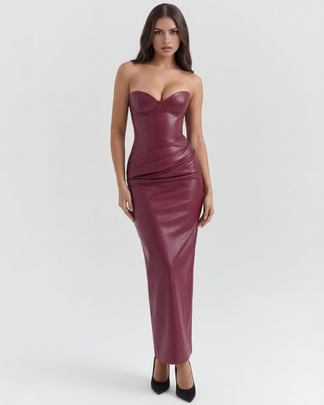 Vanessa™ | Vestido midi efecto piel elegante