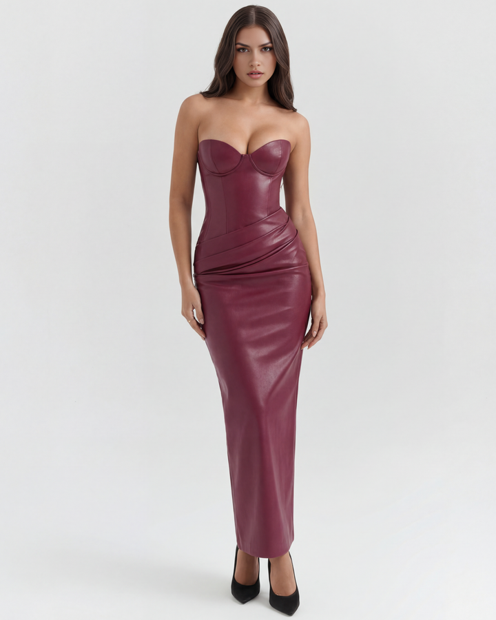 Vanessa™ | Vestido midi efecto piel elegante