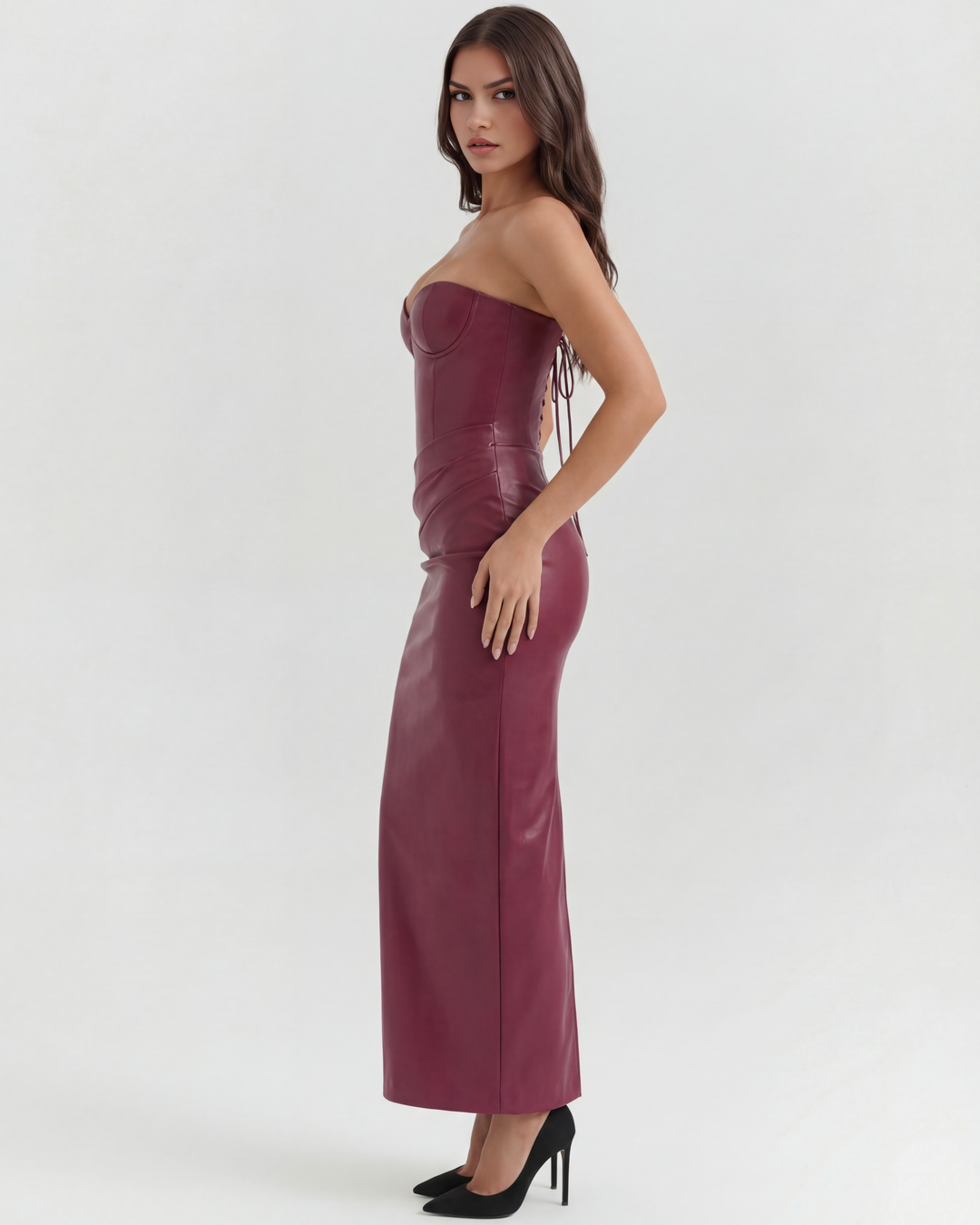 Vanessa™ | Vestido midi efecto piel elegante