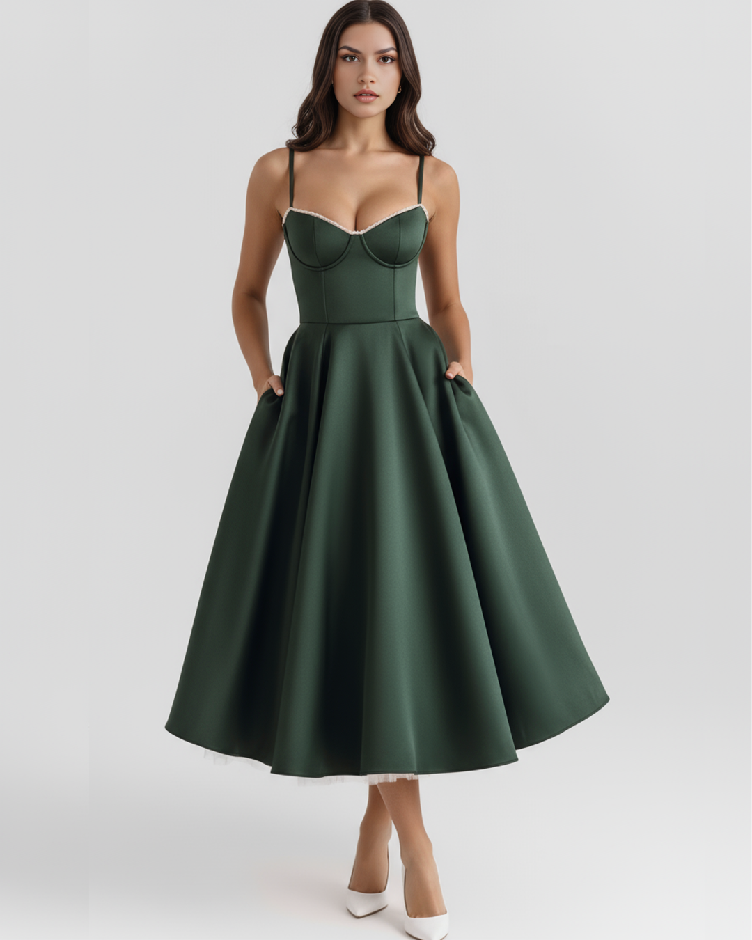 Selene | Vestido midi romántico