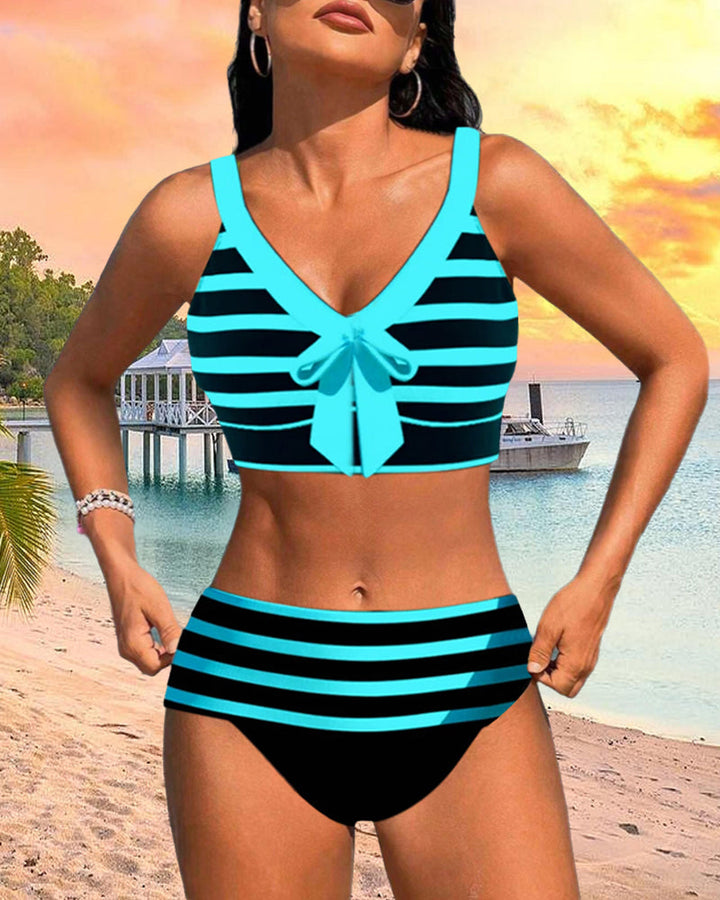 Valentina Marbella® | Bikini de cintura alta estilo marinero