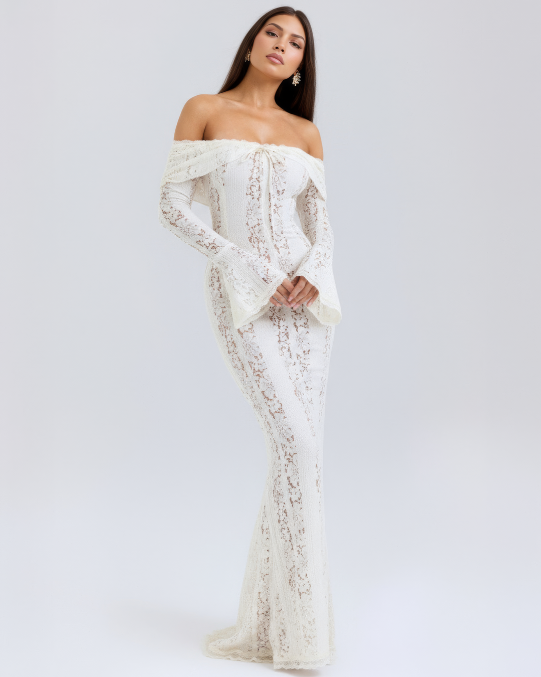 Alessandra™ | Vestido maxi de encaje elegante