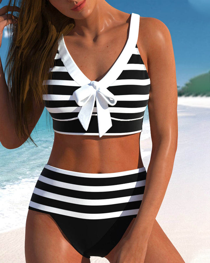 Valentina Marbella® | Bikini de cintura alta estilo marinero