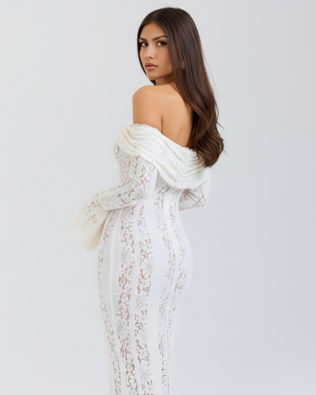 Alessandra™ | Vestido maxi de encaje elegante