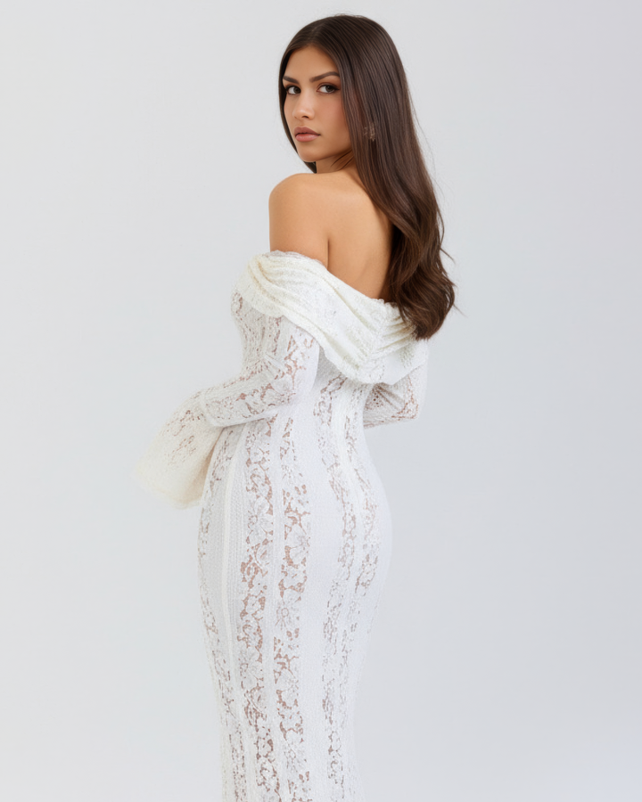 Alessandra™ | Vestido maxi de encaje elegante