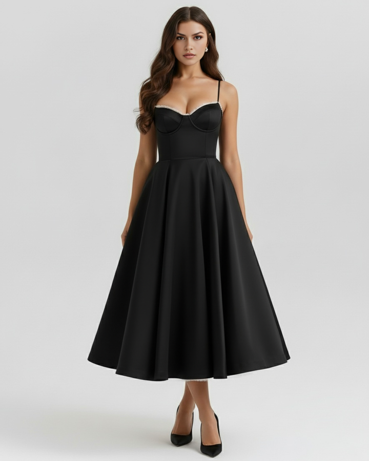 Selene™ | Vestido midi satinado romántico