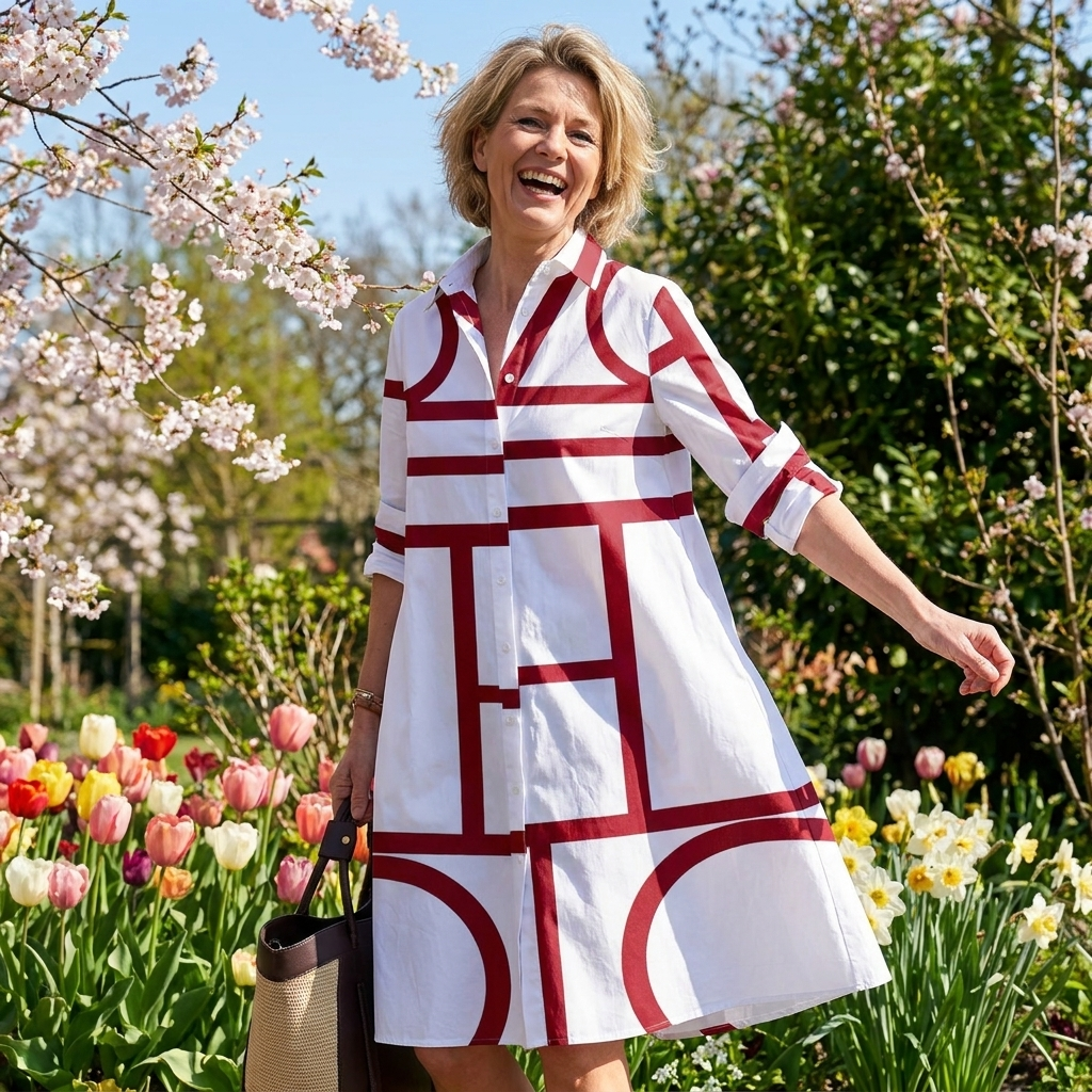 Valentina Marbella® | Vestido veraniego con estampado geométrico